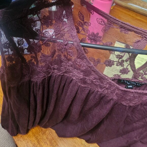 Lane Bryant Burgendy Blouse - Picture 10 of 10